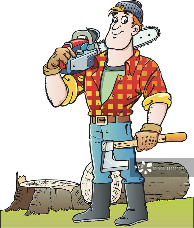 伐木工人图片素材