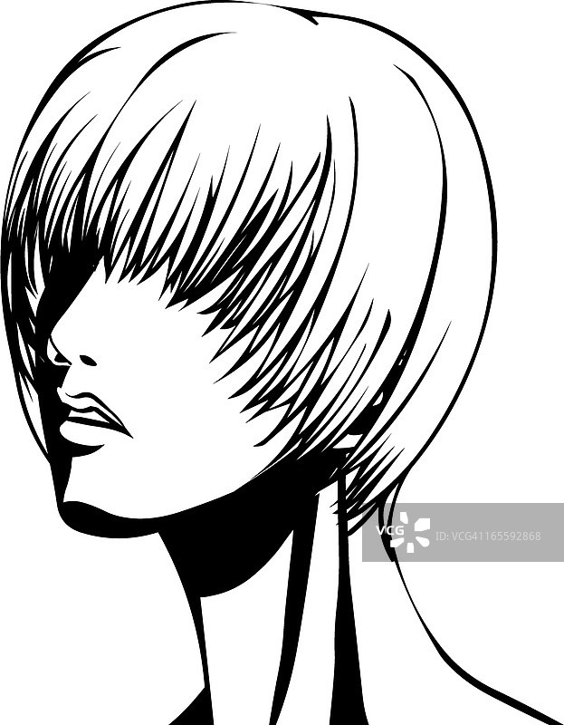 摇头娃娃模型（轮廓）侧面图片素材