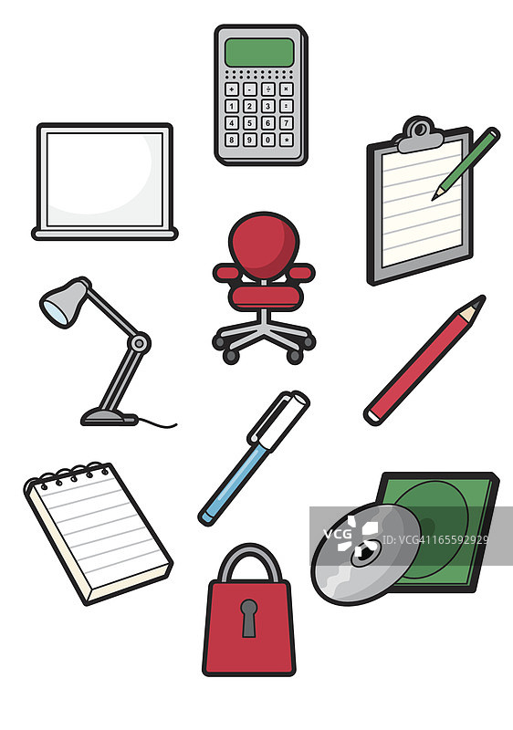 办公和工作图标集图片素材
