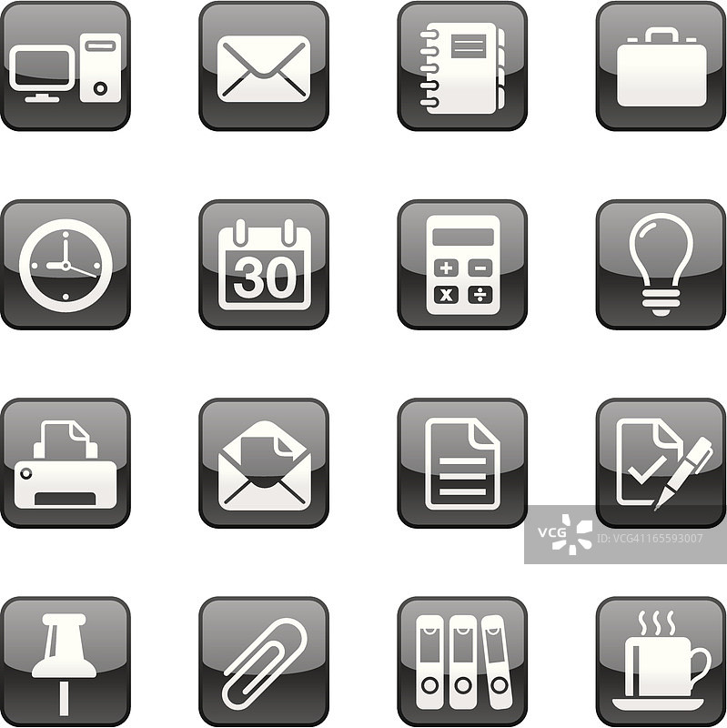 办公图标 | 黑钻系列图片素材