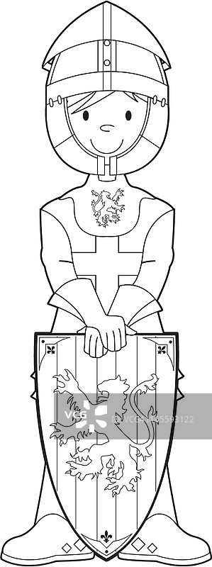 着色十字军骑士图片素材