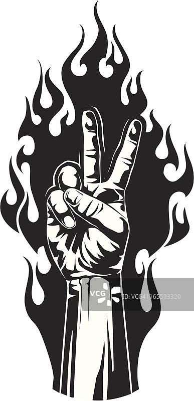 和平标志火焰图片素材