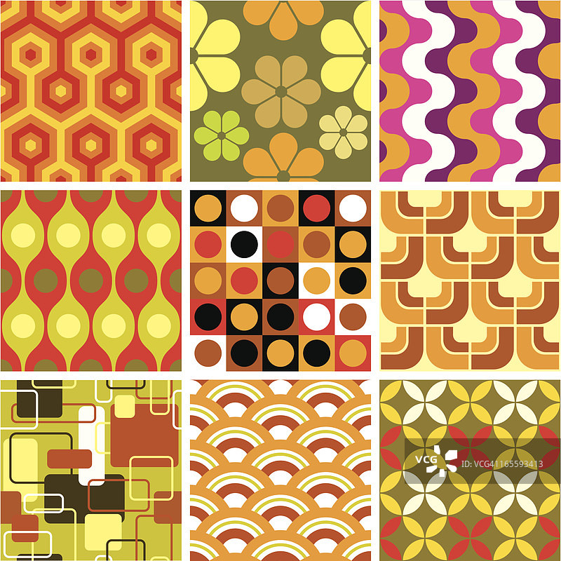 丑陋的复古无缝图案图片素材