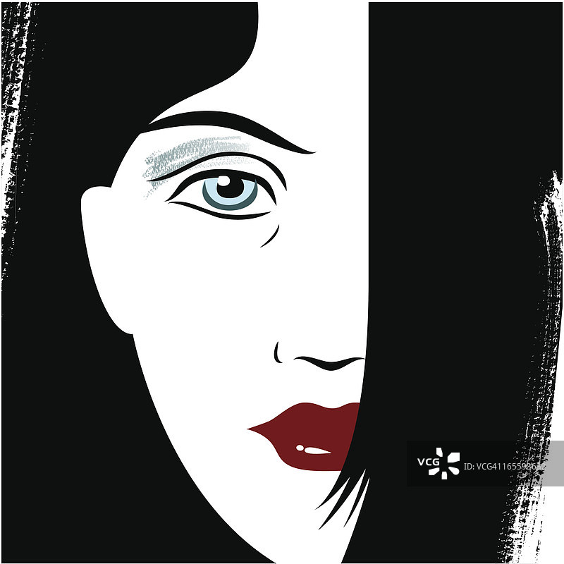 女人的脸图片素材