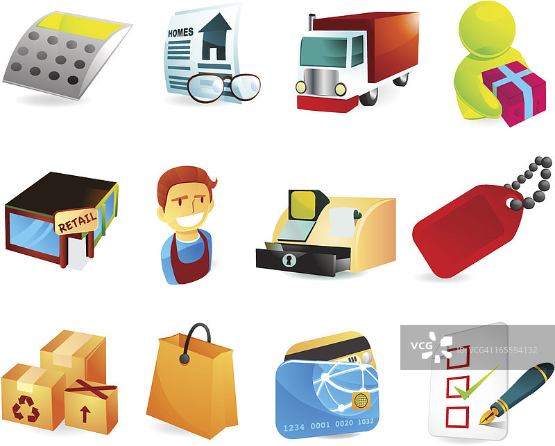 零售与购物图标图片素材