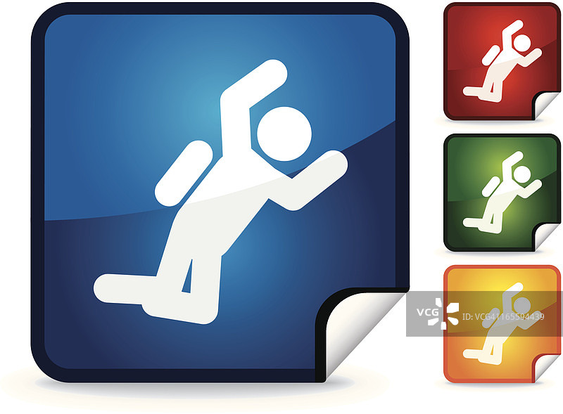 定点跳伞贴纸合集图片素材