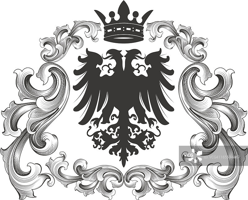 雄鹰与皇冠图片素材