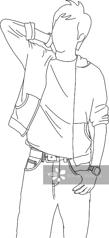 站立的时尚造型图片素材