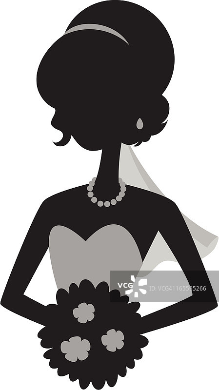 新娘剪影图片素材