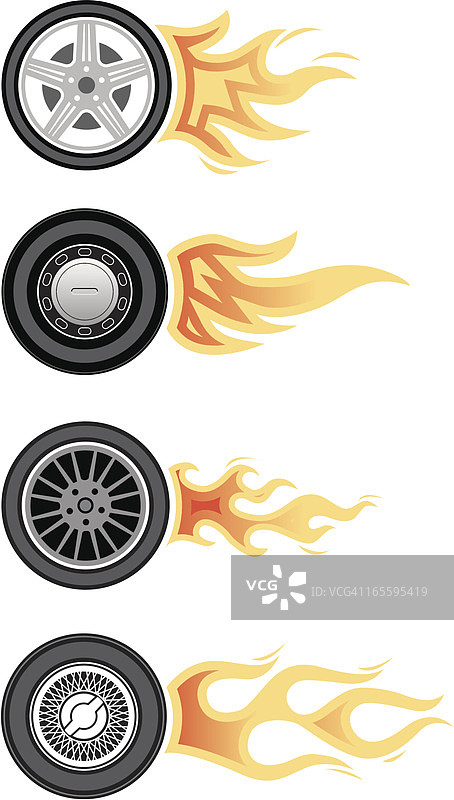 火焰车轮图片素材
