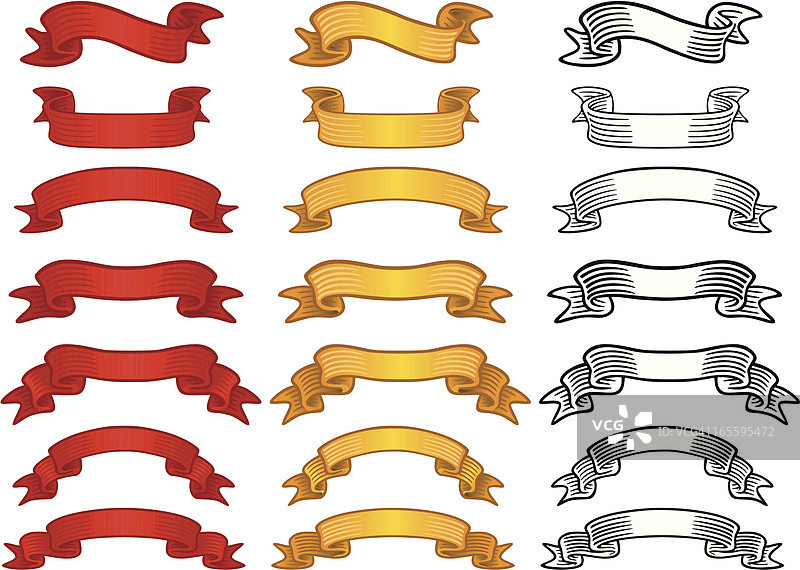 古典旗帜banner图片素材