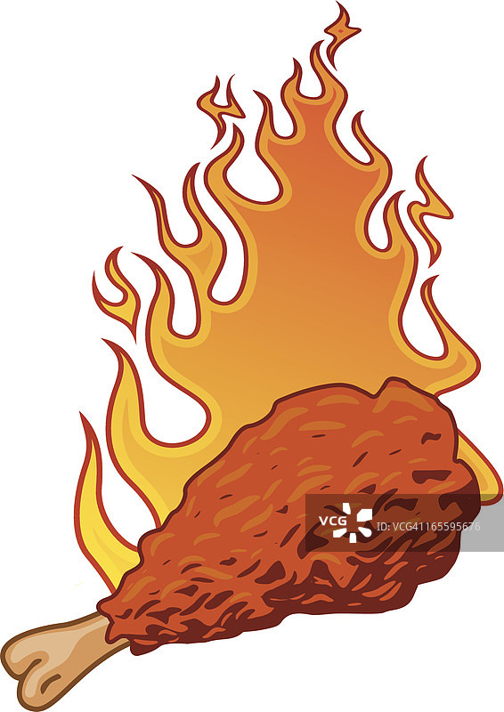 香辣鸡翅图片素材