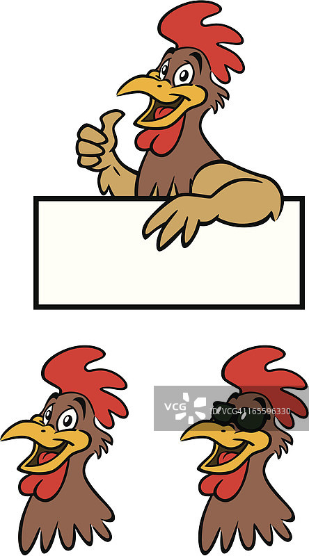 举着牌子的公鸡图片素材