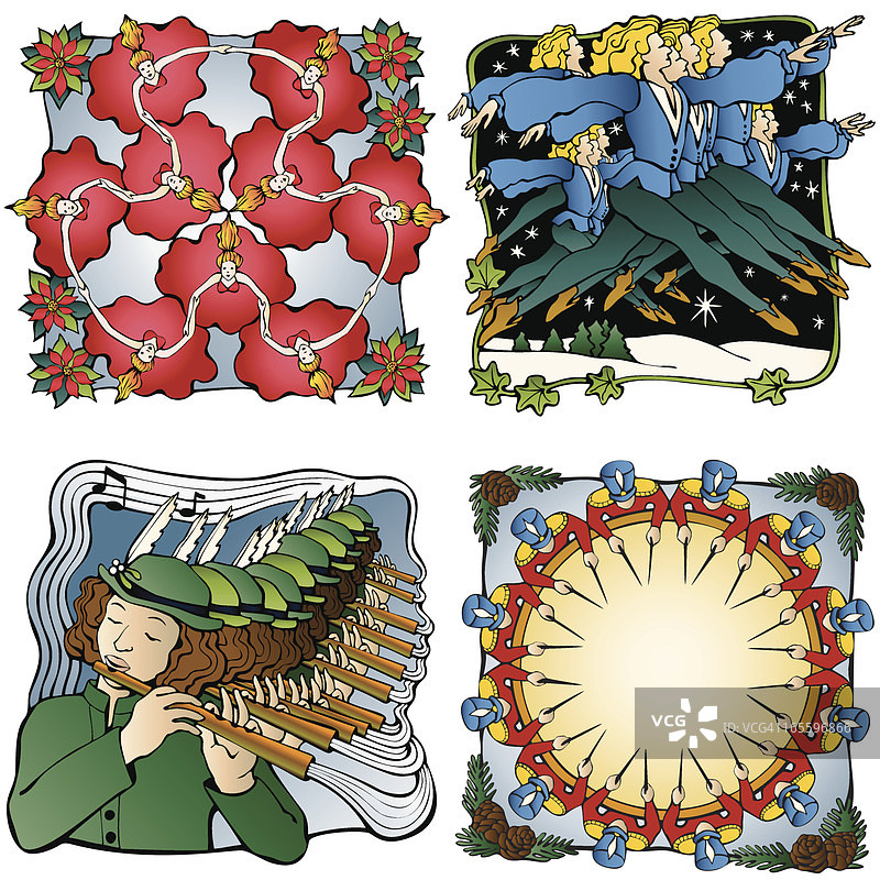 圣诞节的十二天（系列）图片素材