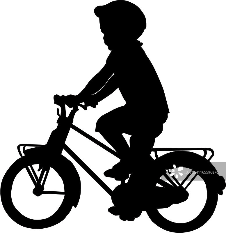 骑自行车的女孩图片素材