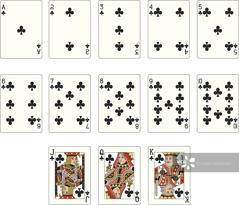 梅花2扑克牌图片素材