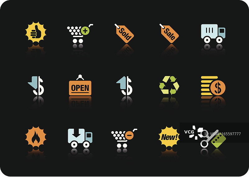 促销购物彩色图标系列图片素材