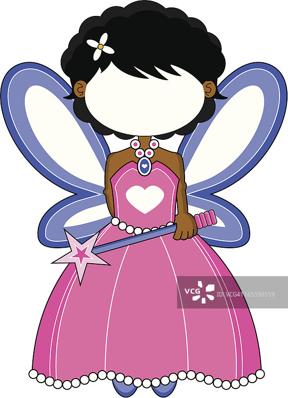 仙女角色脸部相框照片图片素材