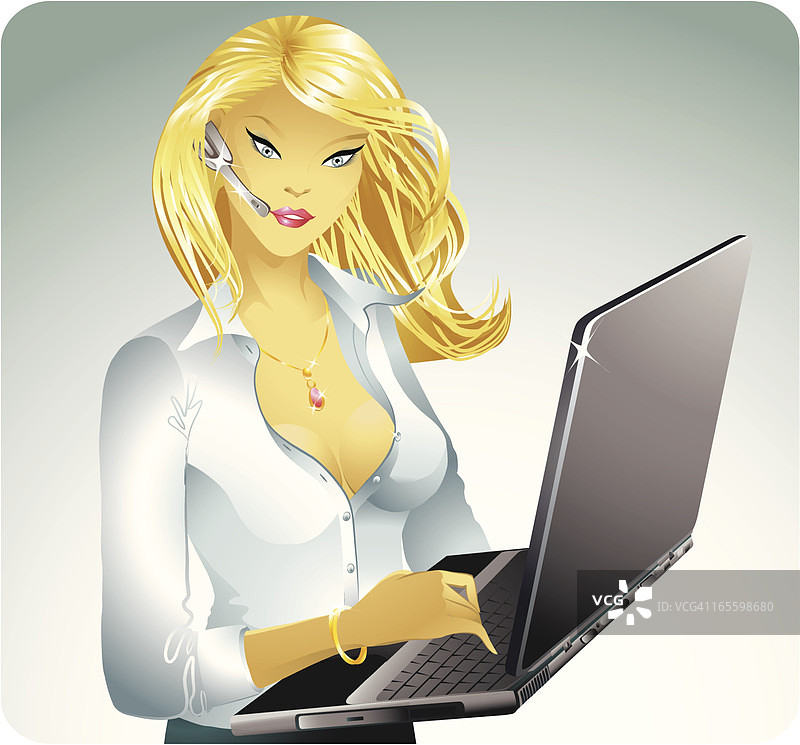 客户支持女人图片素材