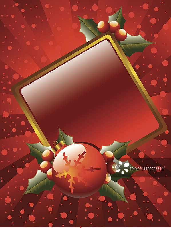 精美的圣诞节光面框架/标志图片素材