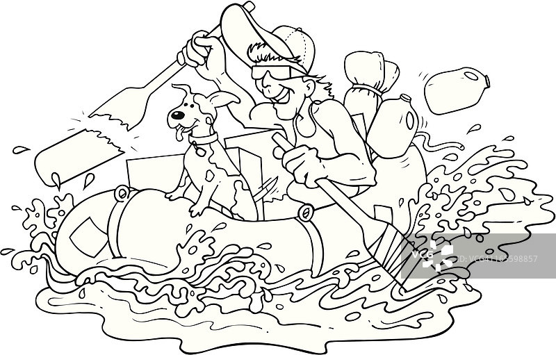 河流漂流图片素材