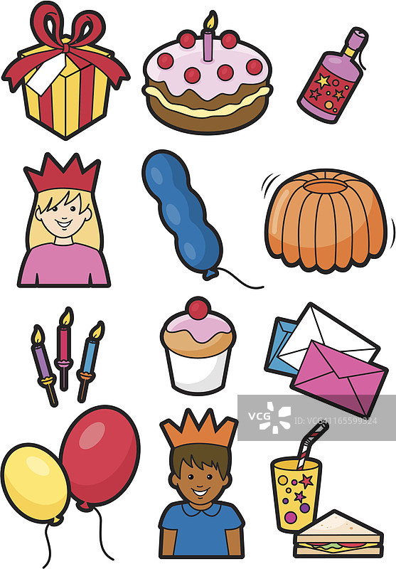 生日派对图标图片素材
