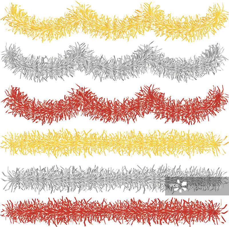 圣诞节装饰品 - 金属箔条图片素材