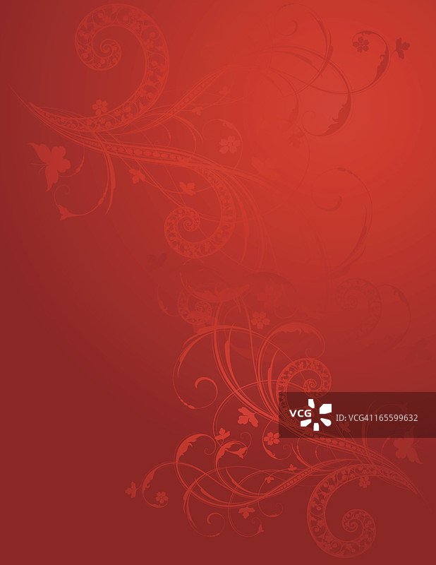 红色卷轴背景图片素材