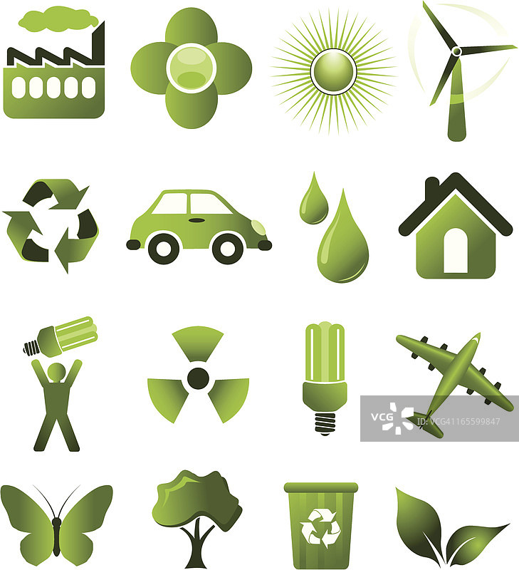 绿色环保图标图片素材