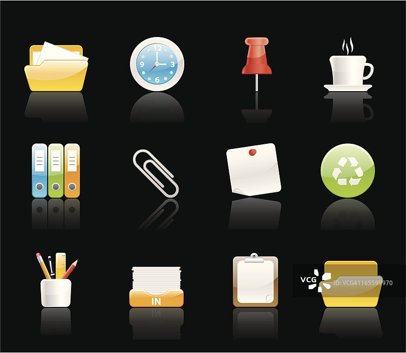 光面图标 - 办公图片素材