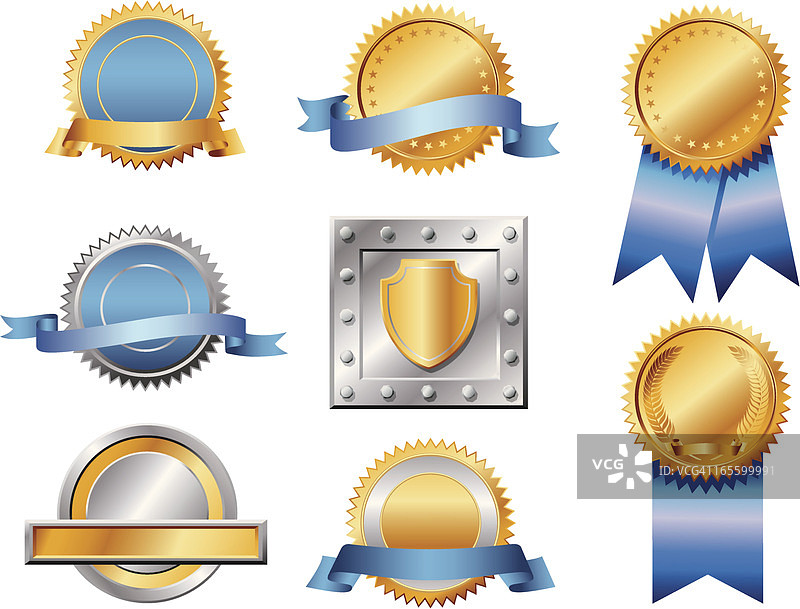 品质印章和缎带图片素材