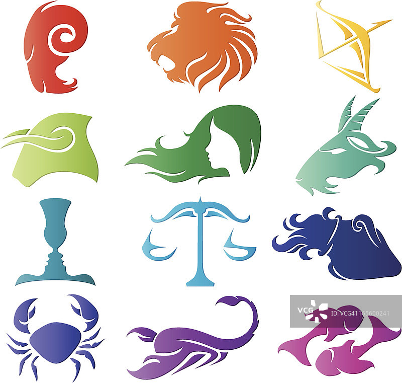 彩虹星座图片素材