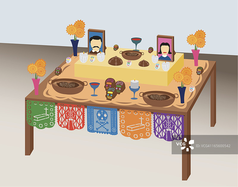 亡灵节插画图片素材