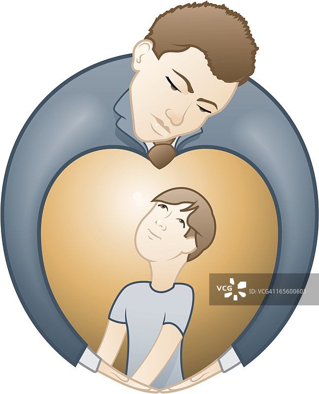 父亲和儿子图片素材