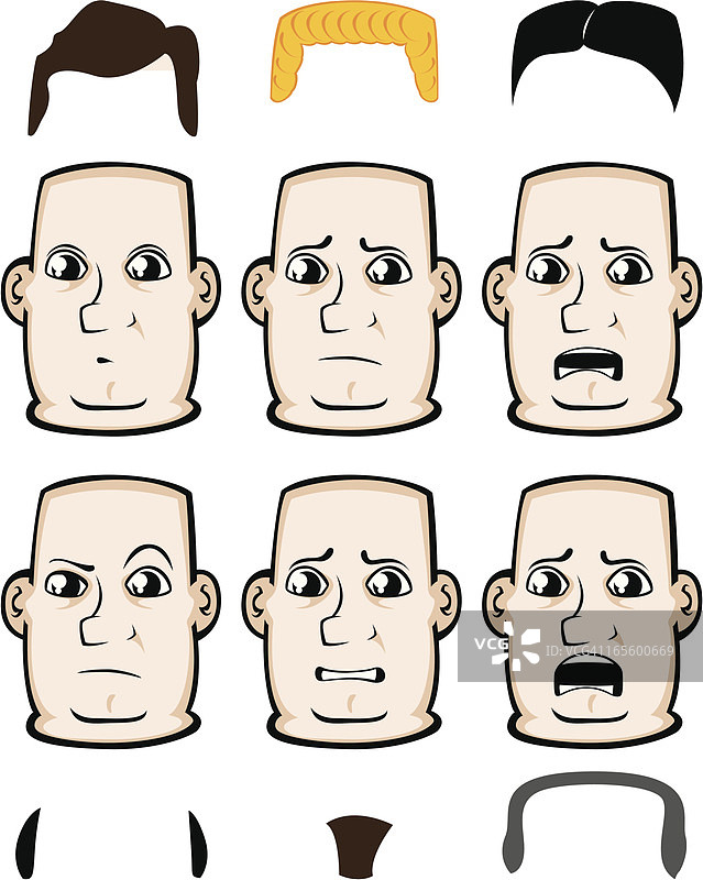 恐惧表情图片素材