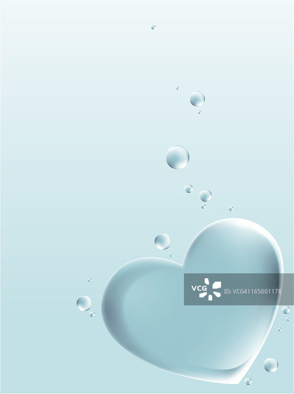 带气泡的心形图片素材