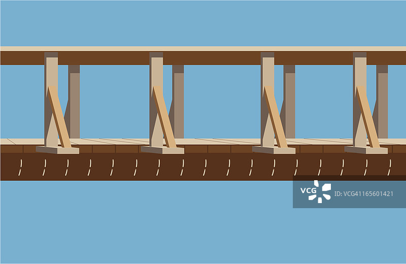 矢量人行桥图片素材