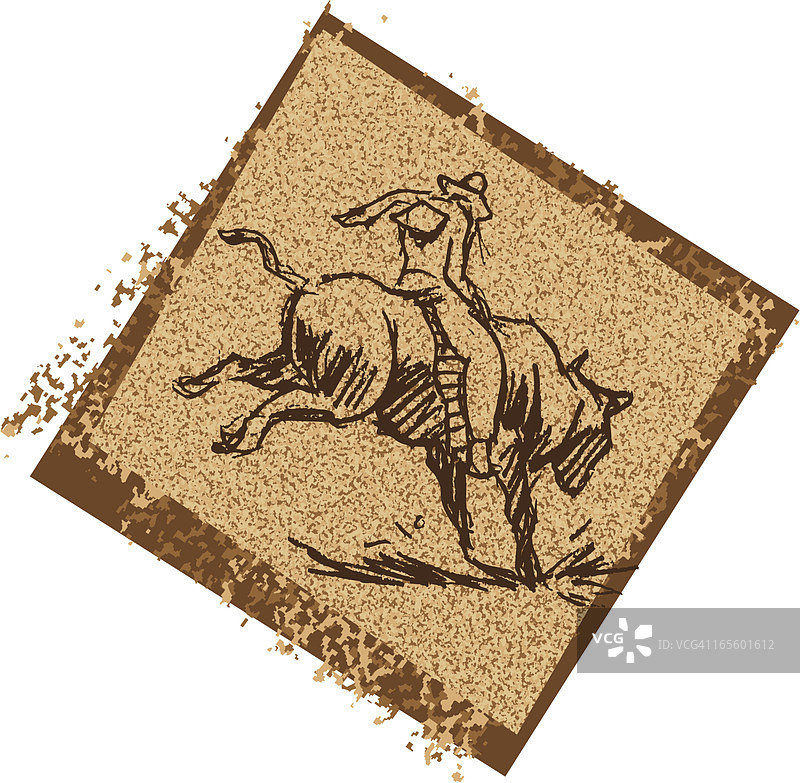 牛仔骑公牛竞技表演图片素材