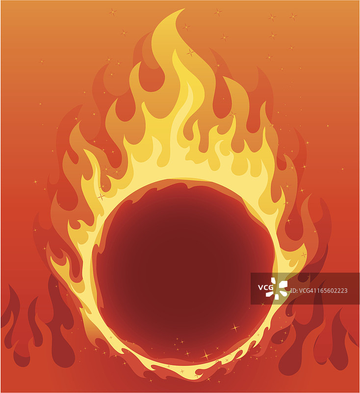 燃烧的火焰之环背景图片素材