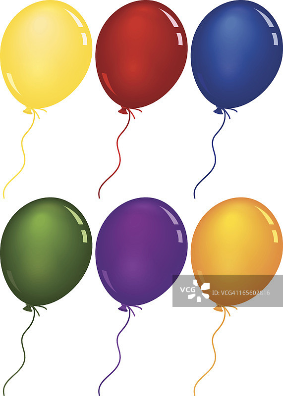 色彩鲜艳的气球图片素材