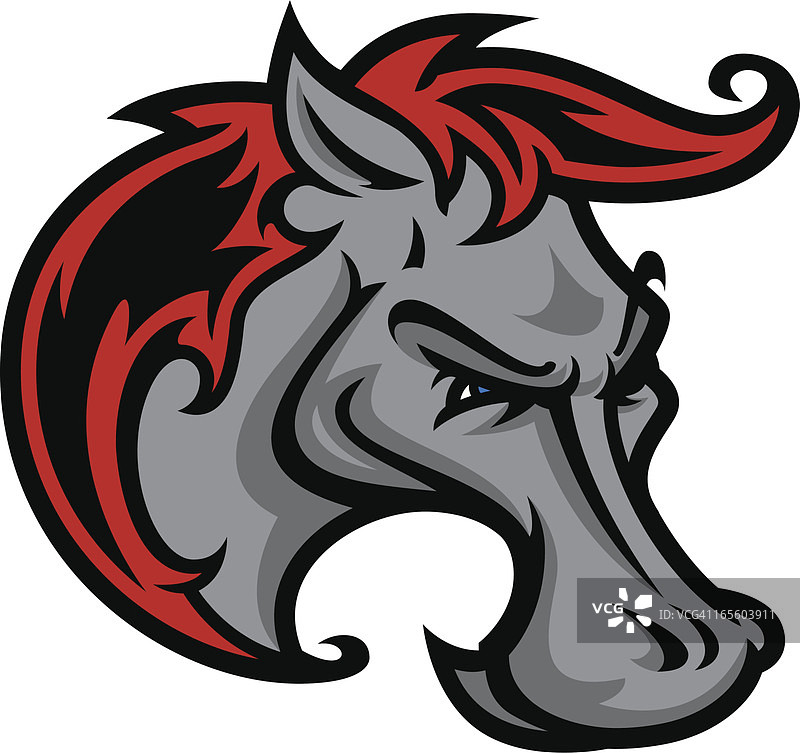 骏马头部特写 III图片素材