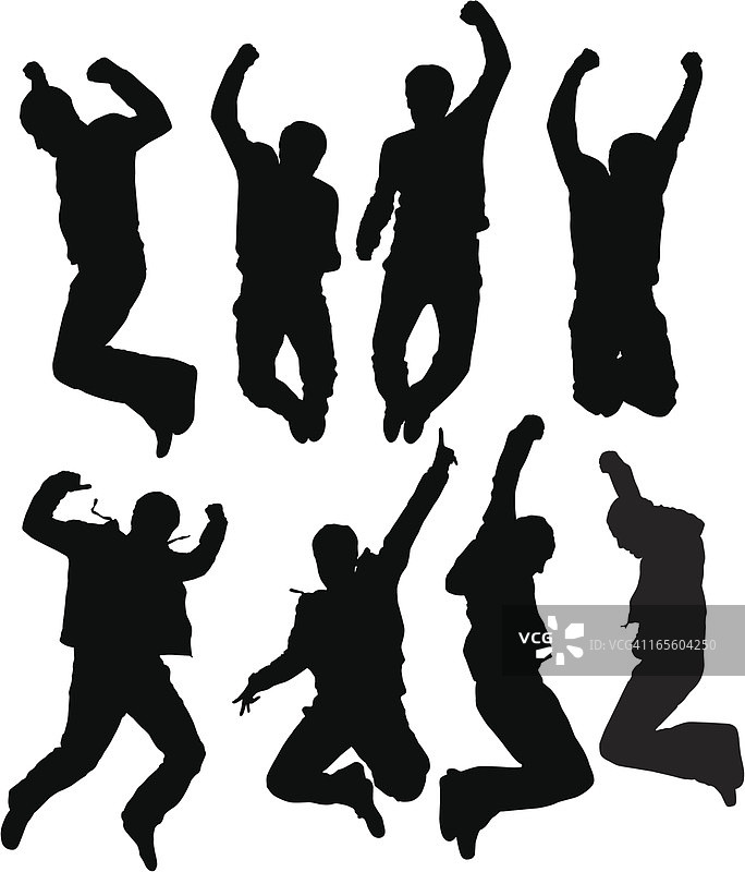 年轻男人跳跃图片素材