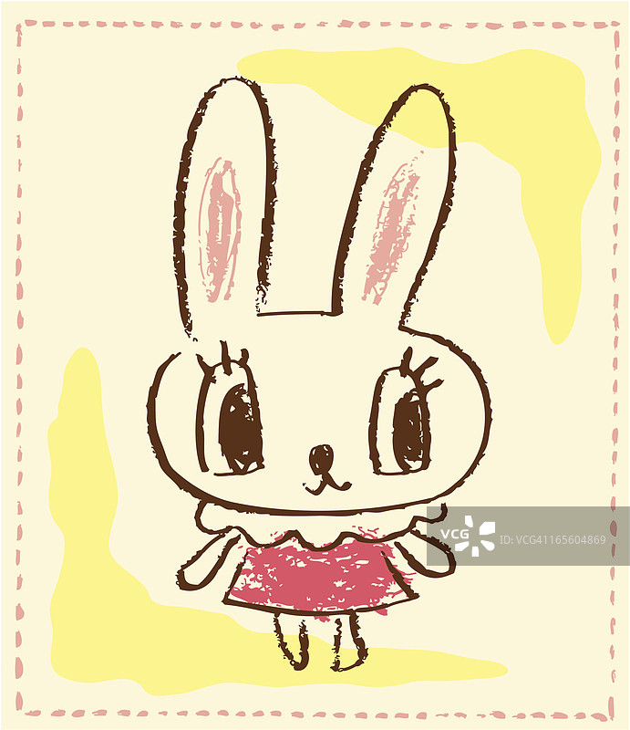 兔子素描图片素材