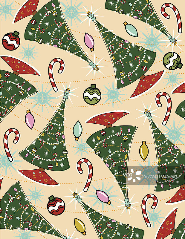 复古树木包装纸图片素材