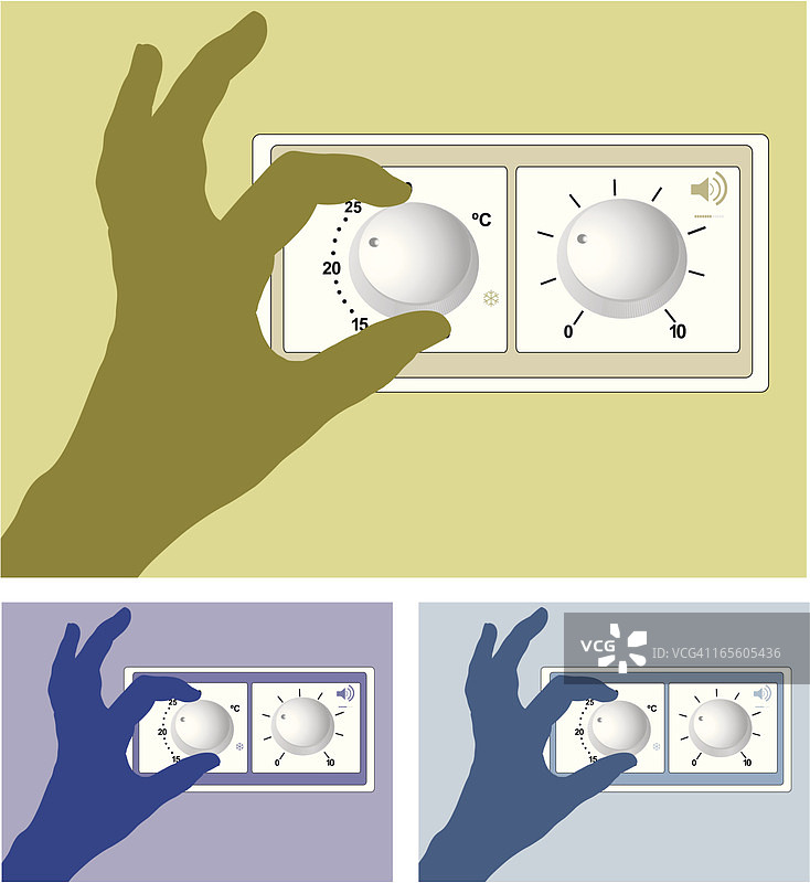 一个显示调节器的影子手图片素材