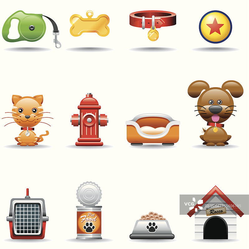 宠物图标集图片素材