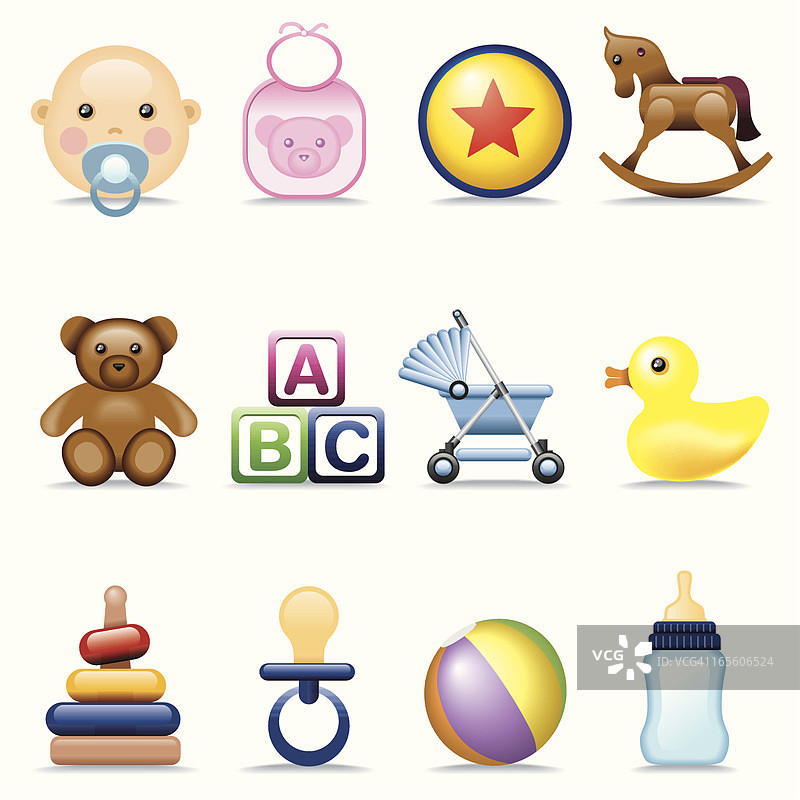 婴儿图标合集图片素材