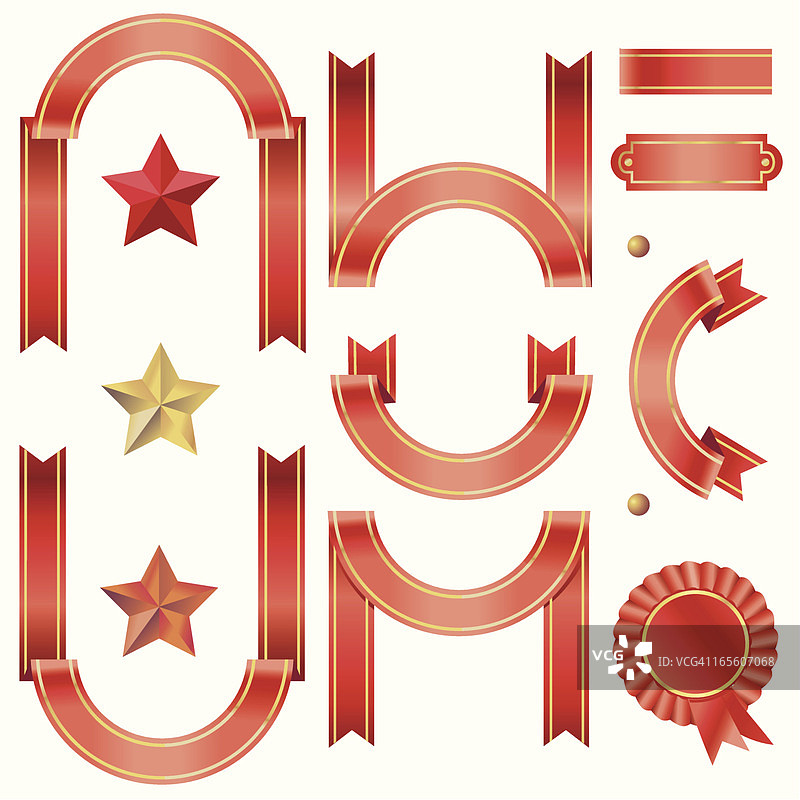 半圆彩带图片素材