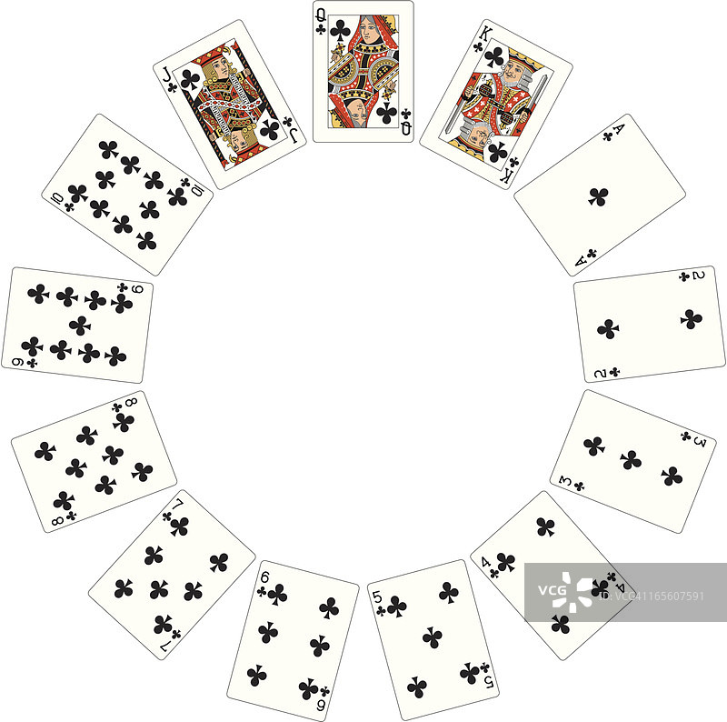 扑克牌梅花图案图片素材