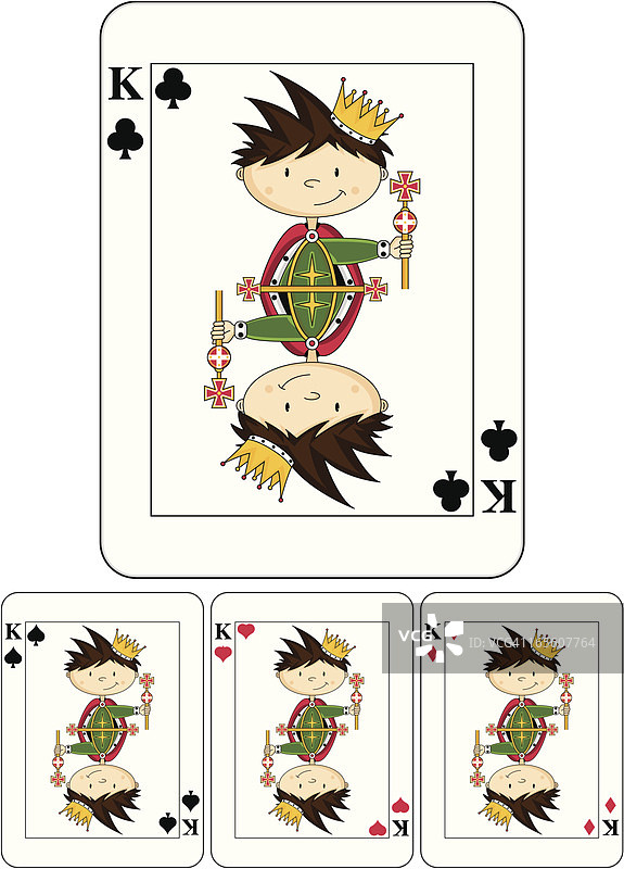 可爱的国王扑克牌图片素材
